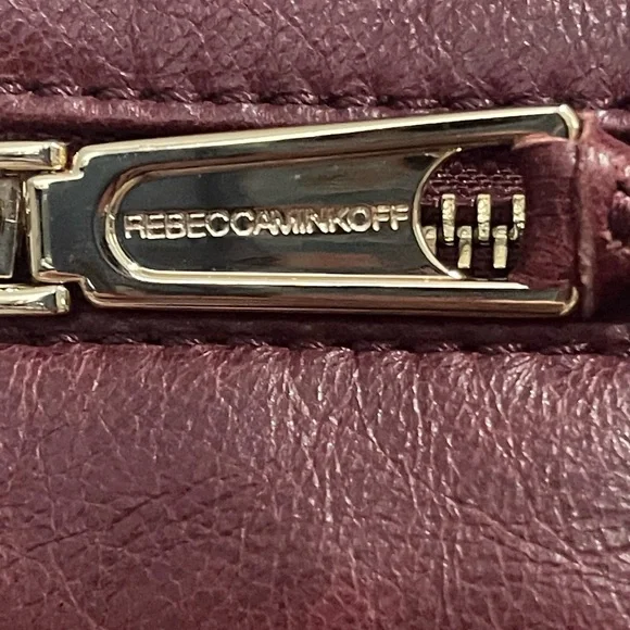 Rebecca Minkoff Mini 5 Zip Port Wine Burgundy Maroon Convertible Shoulder Bag - Picture 7 of 7